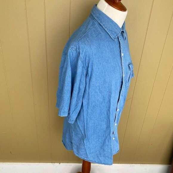 Open trails men XL 100% cotton button down short sleeve - Picture 4 of 9